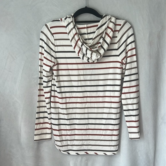 NEW Market & Spruce Shirt Milania French Terry Curved Hem Hoodie Size XS - Picture 3 of 16